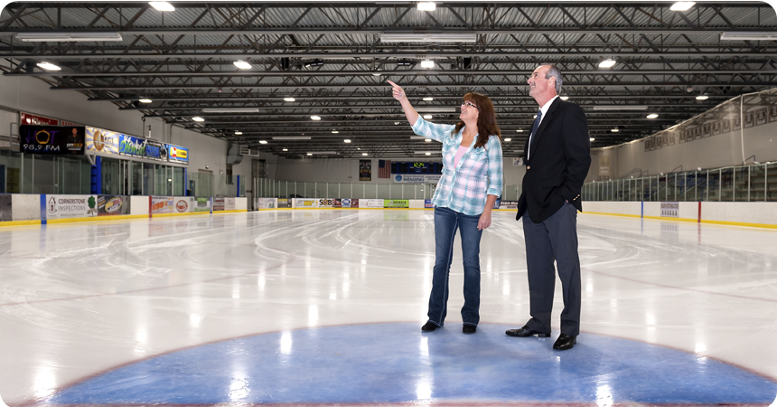 RRRink in Medford invested in energy-efficient lighting to save energy and enhance visibility for skaters