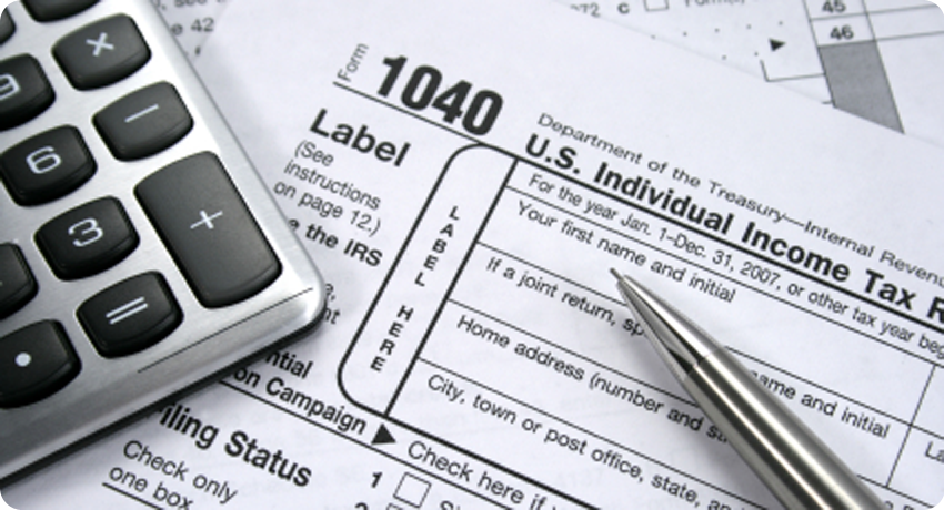 a close up of the 1040 tax form