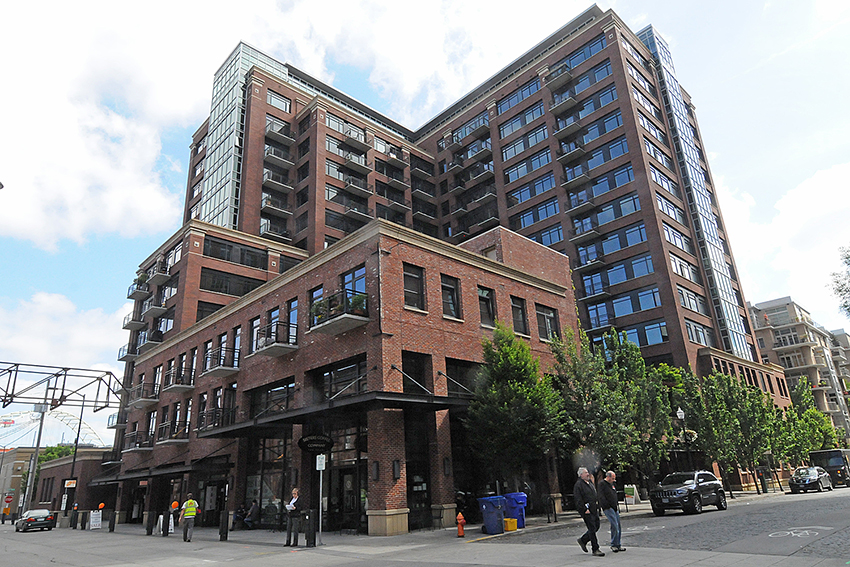 exterior view of the brick Wyatt apartment building