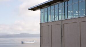 view of Clatsop Community College in Astoria overlooking the Columbia River