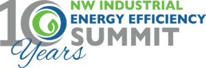 Energy Efficiency Anniversary Logo with old blue