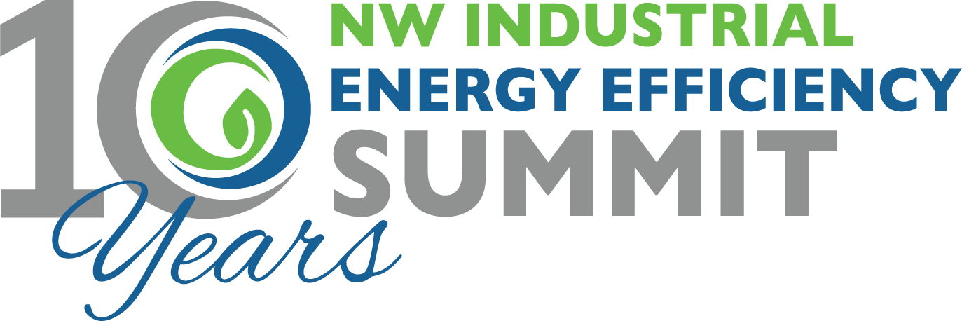 Energy Efficiency Anniversary Logo with old blue