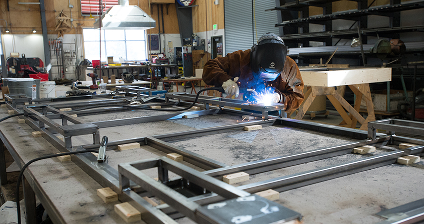 The Oregon Shakespeare Festival a man welding