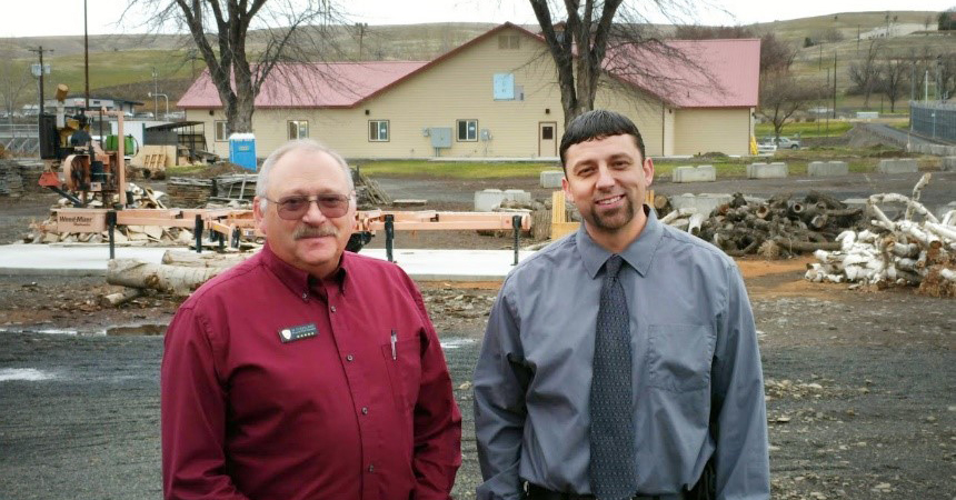 Mike Cleveland, physical plant manager and Tyler Phelps, assistant physical plant manager, are part of EOCI’s energy team for Strategic Energy Management.