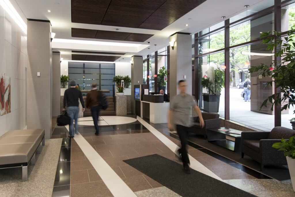 Lobby of the 1000 SW Broadway building, Portland, OR.