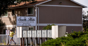 View of South Hills Apartment complex.