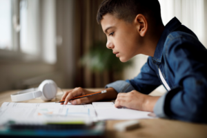 Kid doing homework