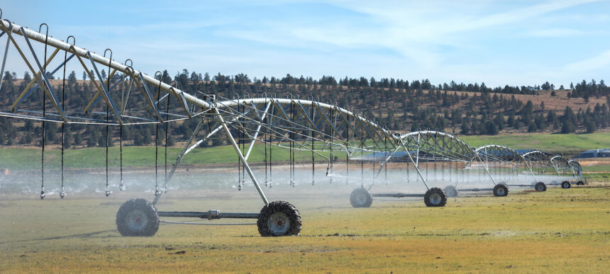 an agricultural sprinkler system