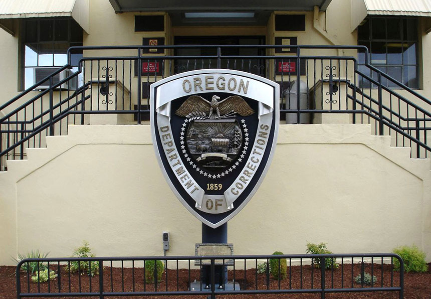 outside police headquarters building