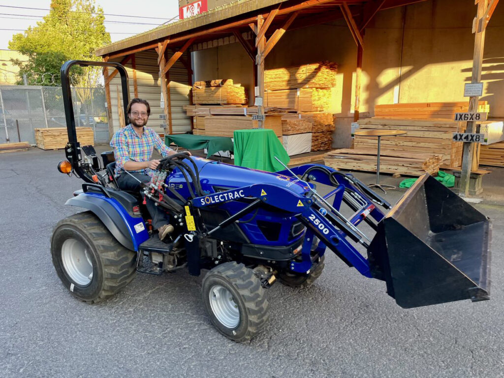 Man on tractor